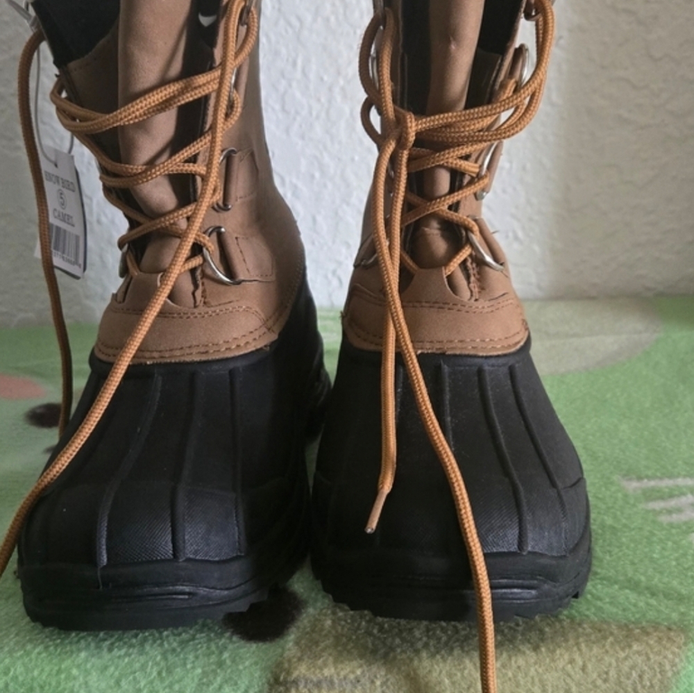 Tundra Snow Bird Waterproof Winter Boots Size 5 Camel/Black - Picture 9 of 9